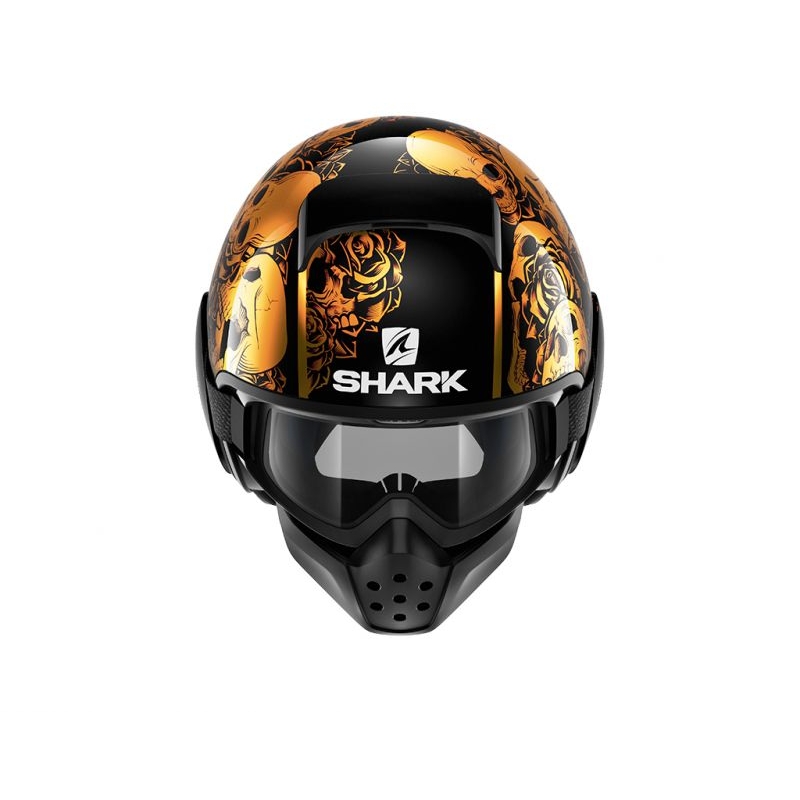 Otvorená prilba SHARK DRAK Sanctus čierno-oranžová