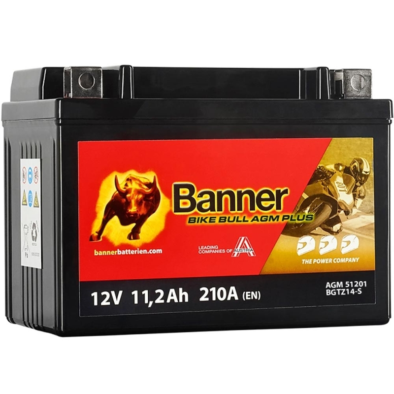 AGM batéria Banner BIKE BULL AGM PLUS 51201 BGTZ14-S