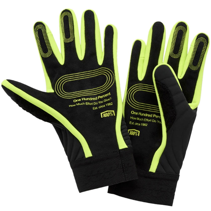 Motokrosové rukavice 100% - USA BRISKER EXTREME fluo žlto-čierne