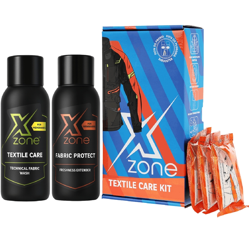 Súprava pre starostlivosť o moto oblečenie Xzone® Textile Care Kit
