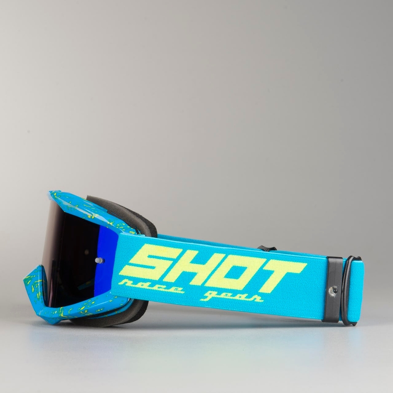Motokrosové okuliare Shot Iris Scratch modro-fluorescenčno žlté výpredaj