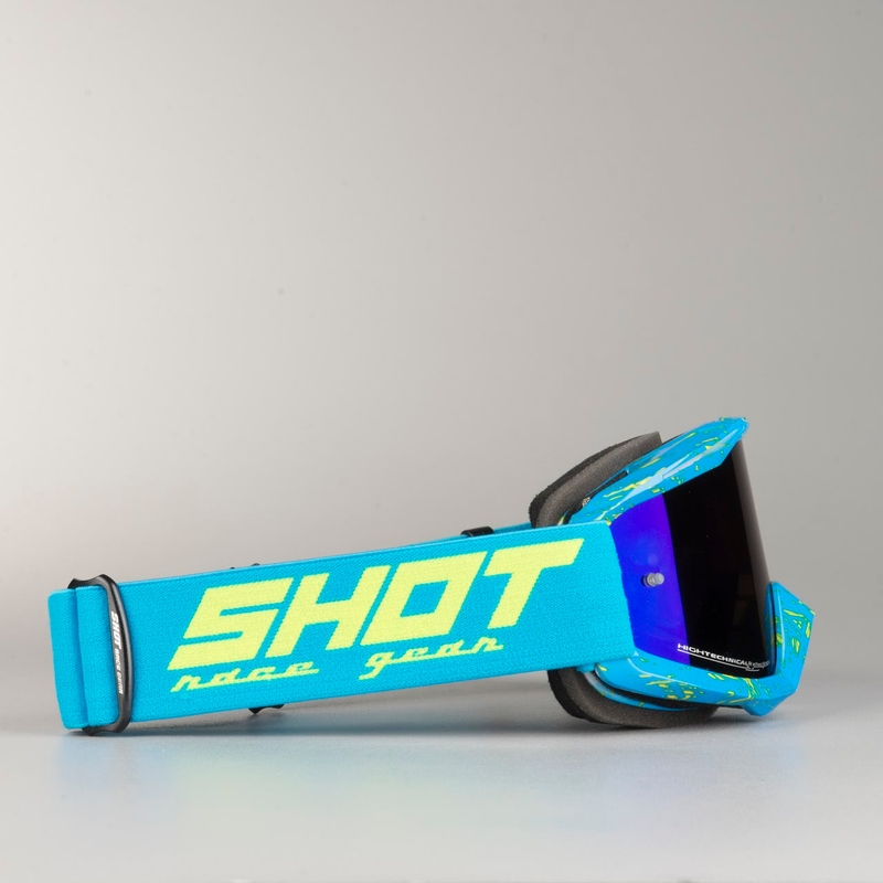 Motokrosové okuliare Shot Iris Scratch modro-fluorescenčno žlté výpredaj