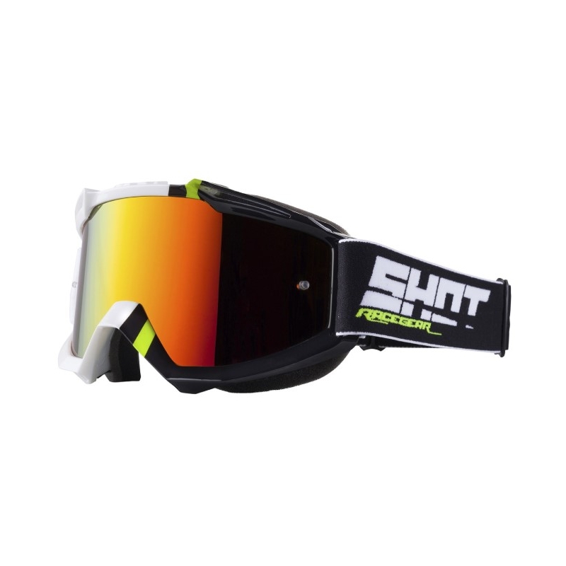 Motokrosové okuliare Shot Iris Sound čierno-biele