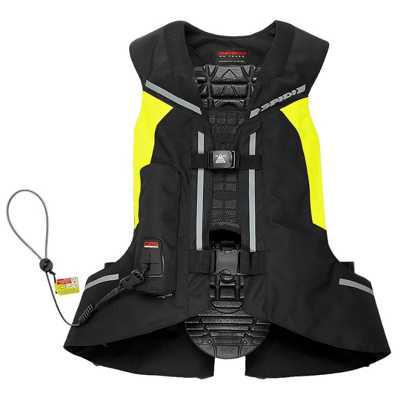 Vesta s airbagom SPIDI Air DPS CE čierno-fluorescenčno žltá