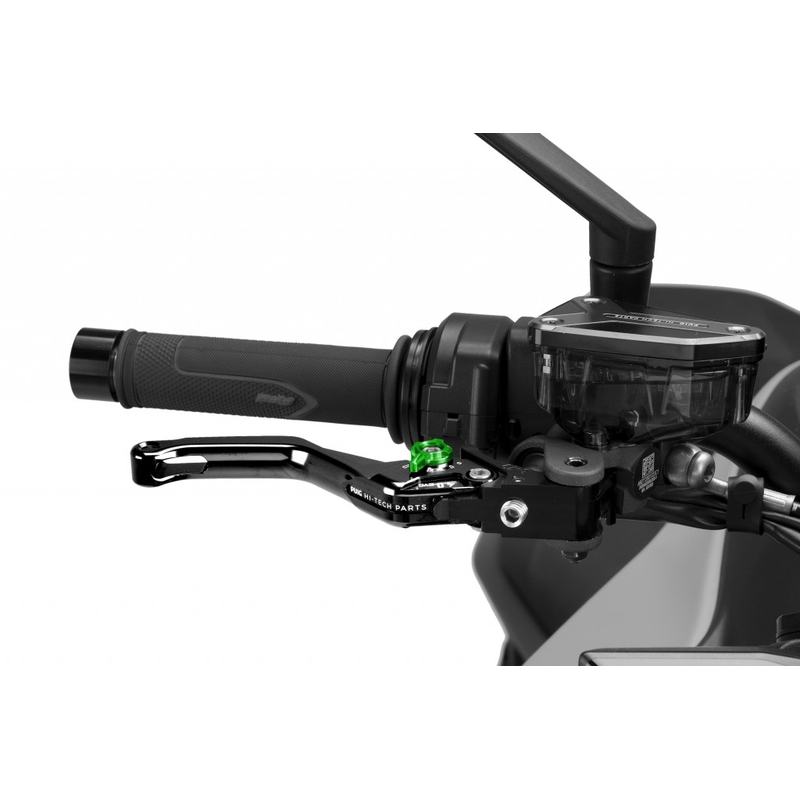 Páčka brzdy bez adaptéra PUIG 4.0 krátke čierna/zelená pre KAWASAKI Z 900 2017-2026