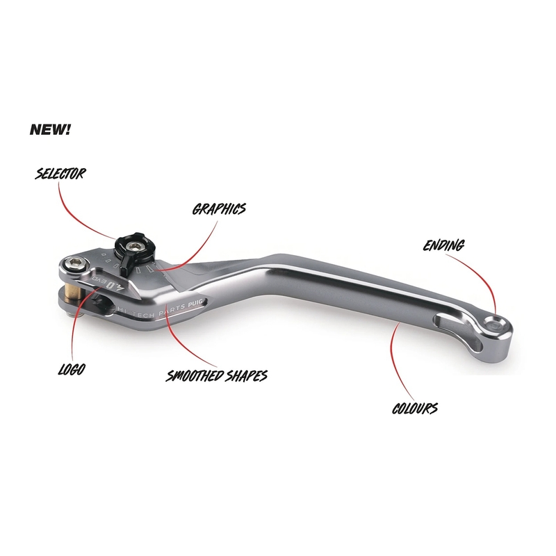 Páčka brzdy bez adaptéra PUIG 4.0 krátke čierna/zelená pre KAWASAKI Z 900 2017-2026