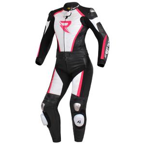 Dámska kombinéza Street Racer Kiara čierno-bielo-fluorescenčno ružová výpredaj