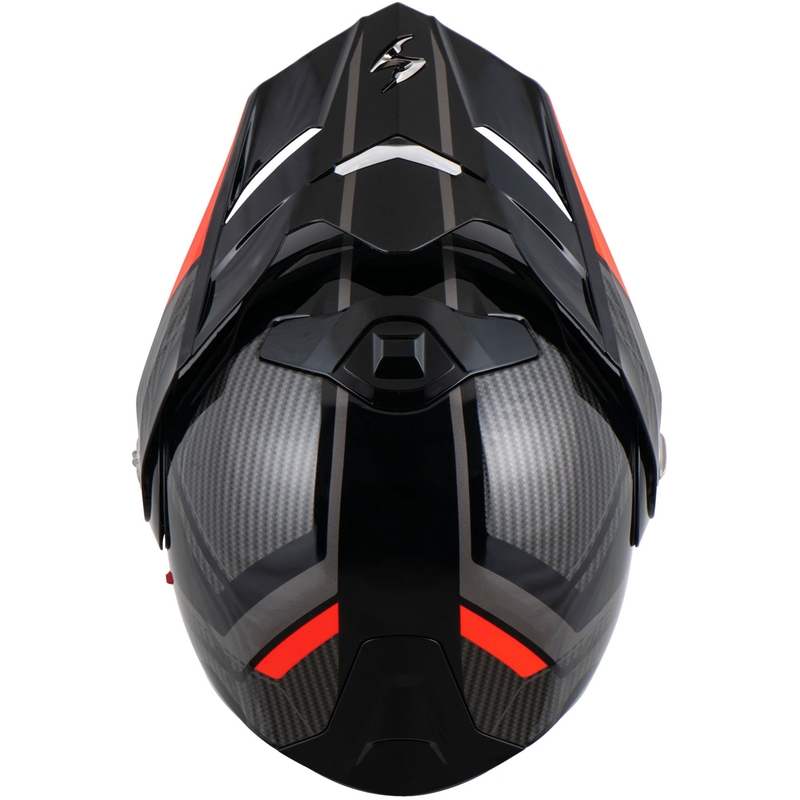 Výklopná helma na motorku Scorpion ADX-2 LEWIS čierno-červená