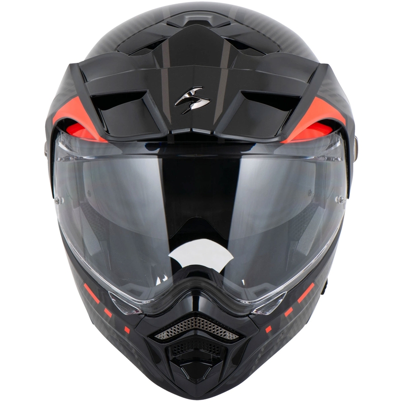 Výklopná helma na motorku Scorpion ADX-2 LEWIS čierno-červená