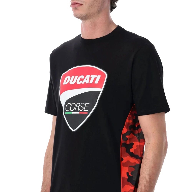 Tričko Ducati Corse CAMU DETAILS čierne