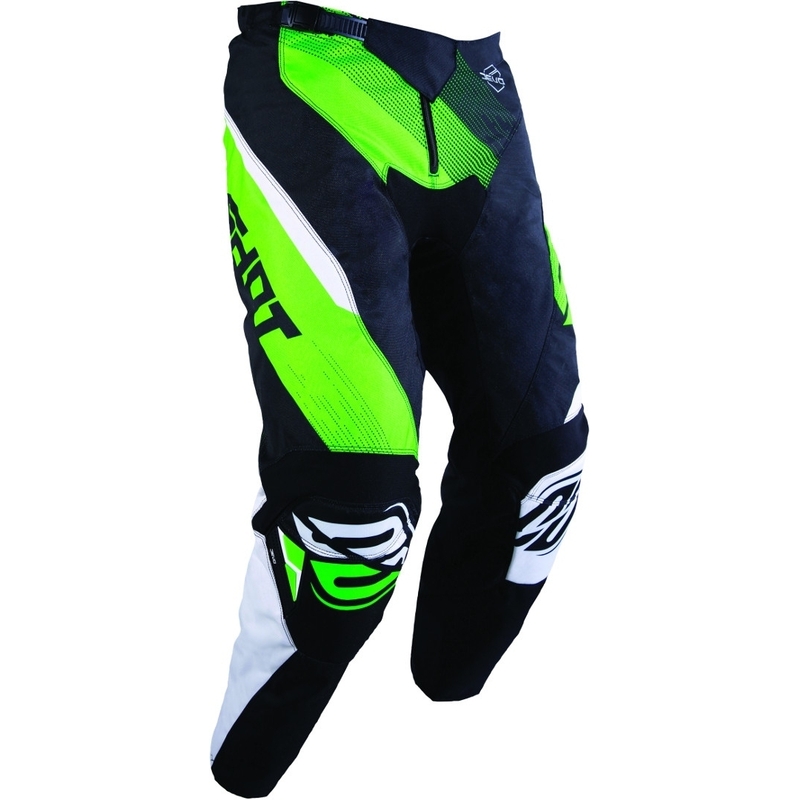 Motokrosové nohavice Shot DEVO Ultimate čierno-fluorescenčno zelené