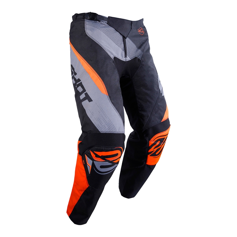 Motokrosové nohavice Shot DEVO Ultimate čierno-fluorescenčno oranžové výpredaj