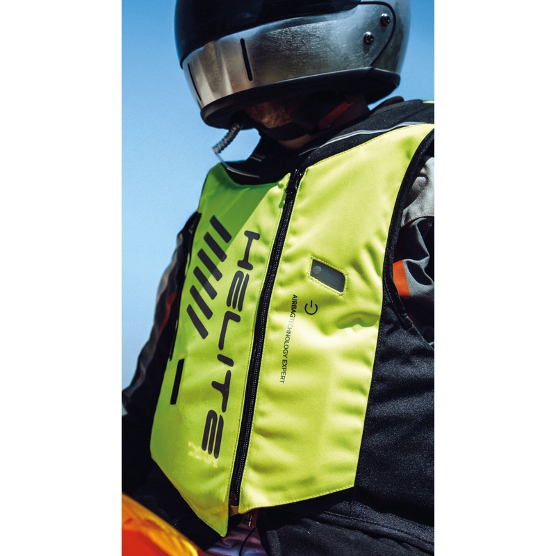 Airbagová vesta Helite Double Turtle Hivis zeleno-žltá