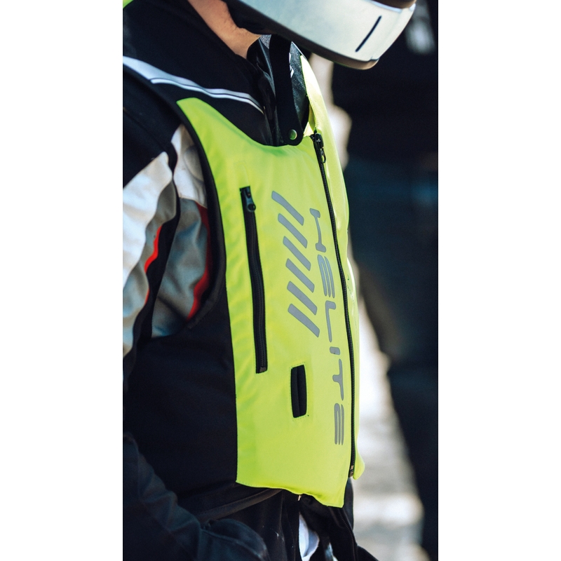 Airbagová vesta Helite Double Turtle Hivis zeleno-žltá