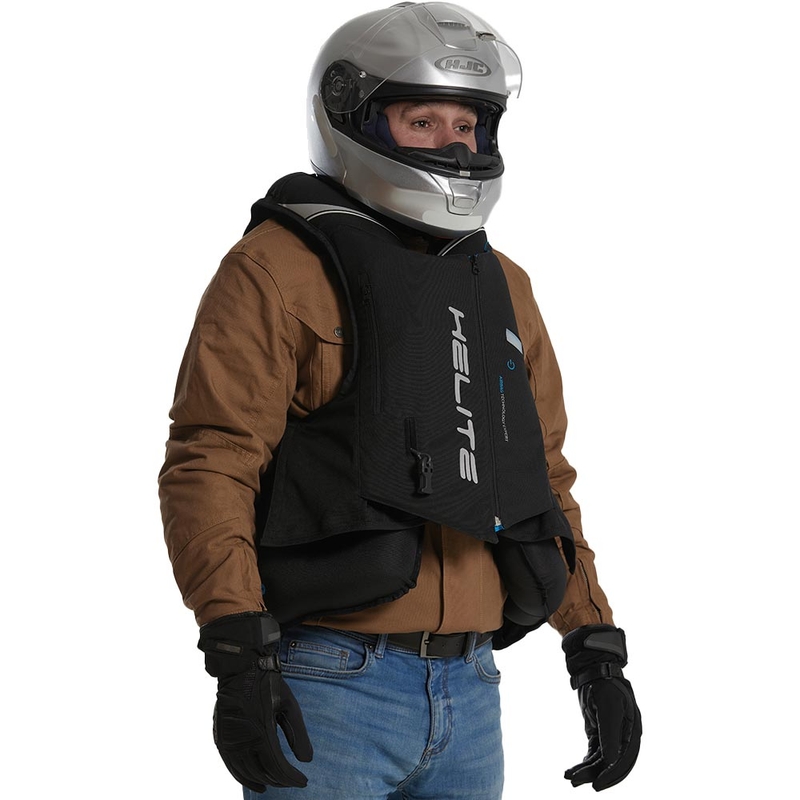 Airbagová vesta Helite Double Turtle Hivis zeleno-žltá