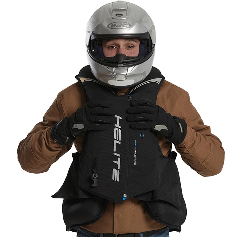 Airbagová vesta Helite Double Turtle Hivis zeleno-žltá