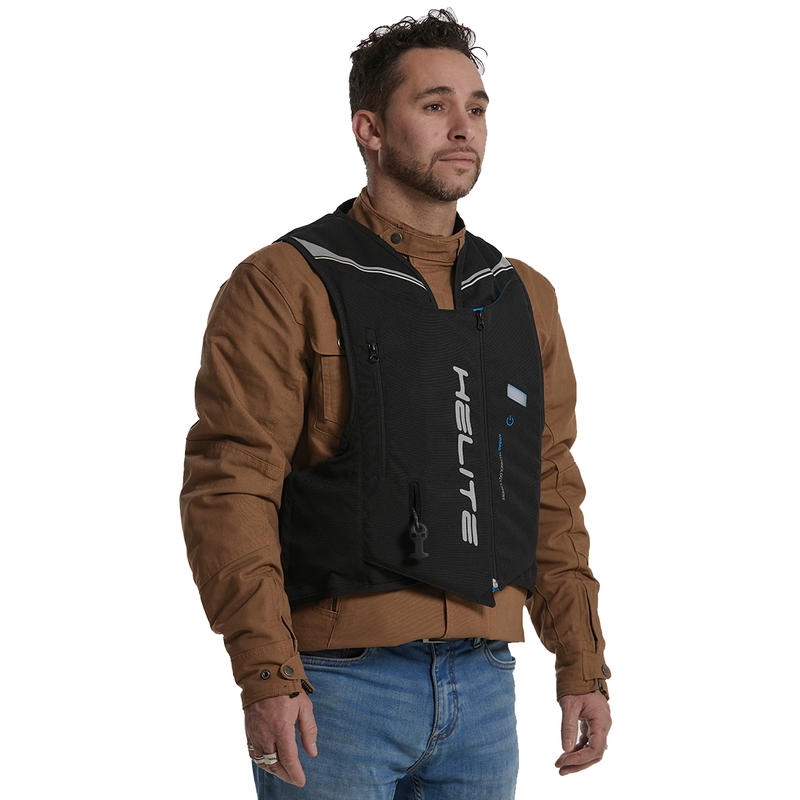 Airbagová vesta Helite Double Turtle Hivis zeleno-žltá