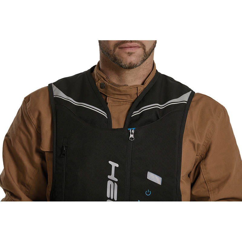 Airbagová vesta Helite Double Turtle Hivis zeleno-žltá