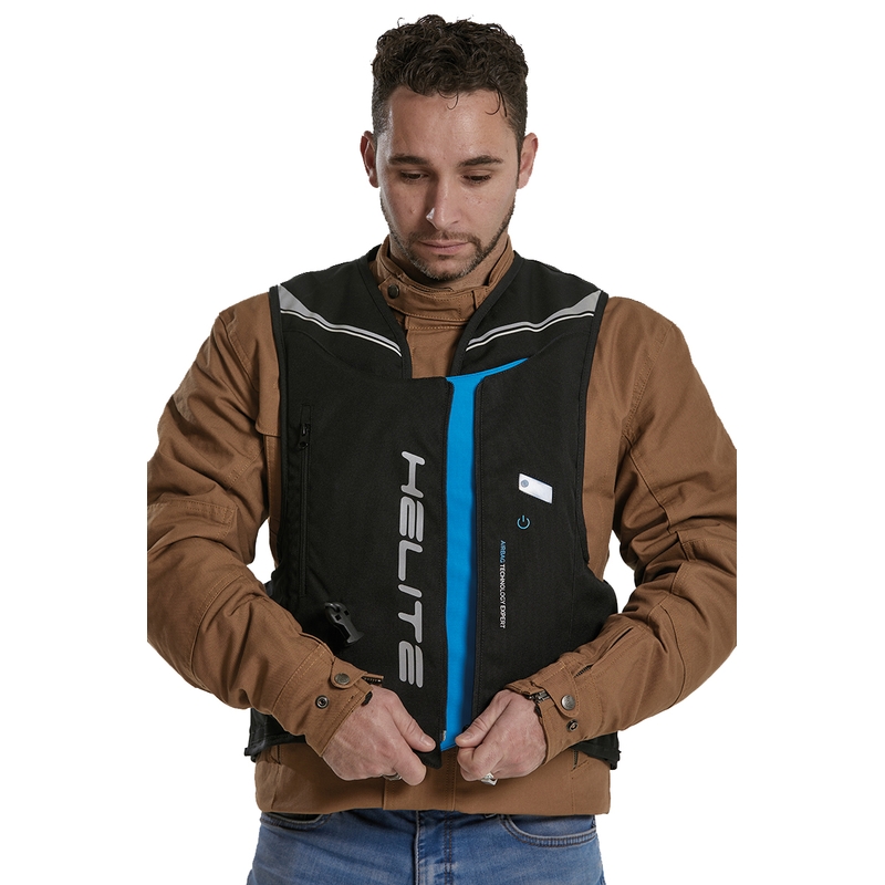 Airbagová vesta Helite Double Turtle Hivis zeleno-žltá