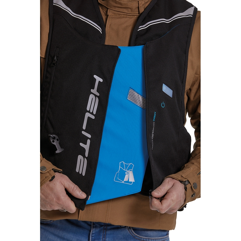 Airbagová vesta Helite Double Turtle Hivis zeleno-žltá