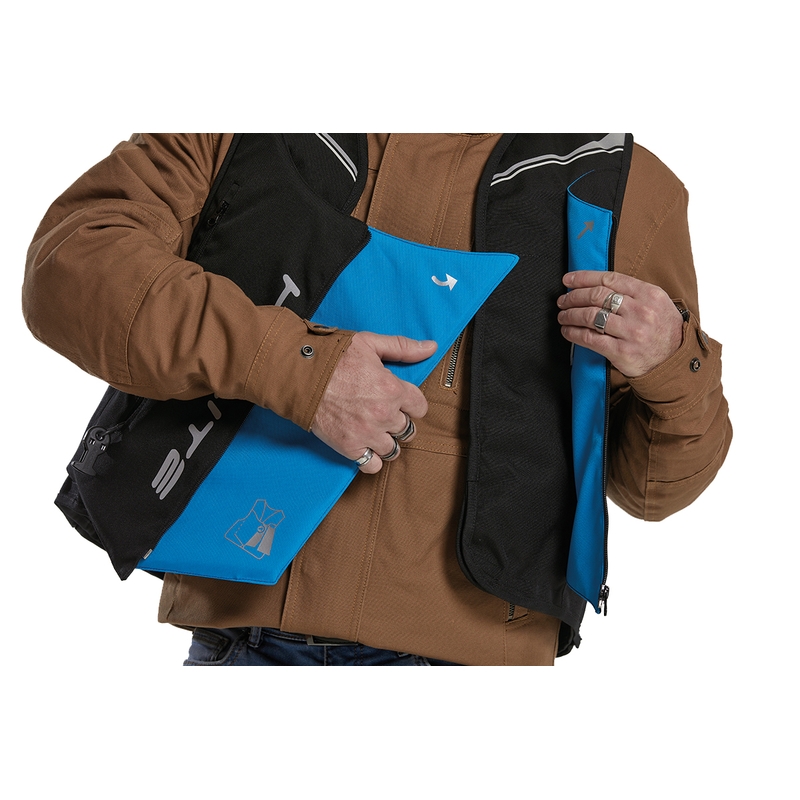 Airbagová vesta Helite Double Turtle Hivis zeleno-žltá