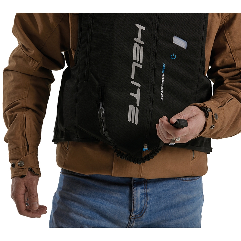 Airbagová vesta Helite Double Turtle Hivis zeleno-žltá