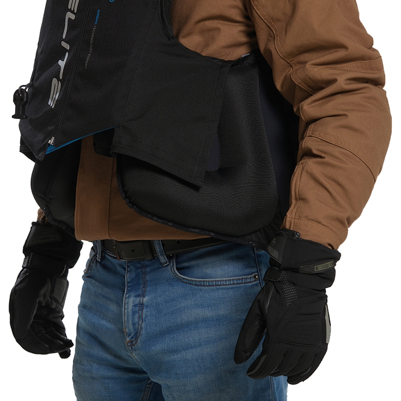 Airbagová vesta Helite Double Turtle Hivis zeleno-žltá
