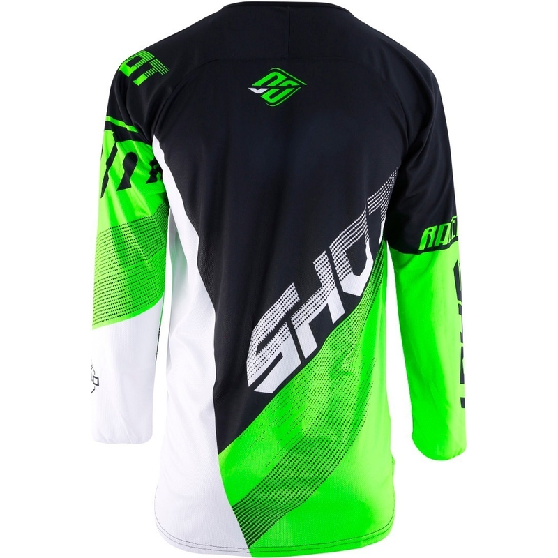 Motokrosový dres Shot DEVO Ultimate čierno-fluorescenčno zelený