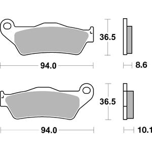 Brzdové obloženie BREMBO 07BB2809 CC ROAD