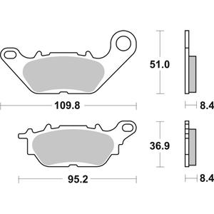 Brzdové obloženie BREMBO 07YA28CC CC ROAD