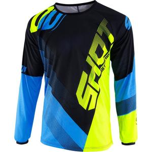 Motokrosový dres Shot DEVO Ultimate modro-fluorescenčno žltý výpredaj