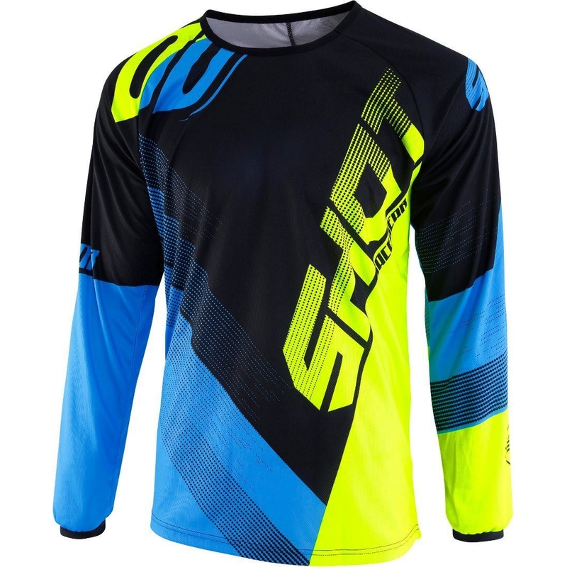 Motokrosový dres Shot DEVO Ultimate modro-fluorescenčno žltý výpredaj