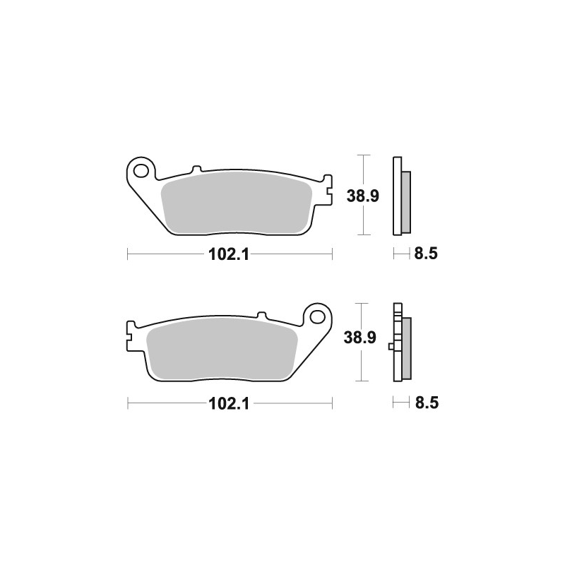 Brzdové obloženie BREMBO CC SCOOTER pre KYMCO Xciting 500 2004-2015, KYMCO Xciting 400 / S / VS 2012-2014