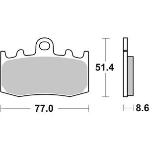 Brzdové obloženie BREMBO 07BB26SA