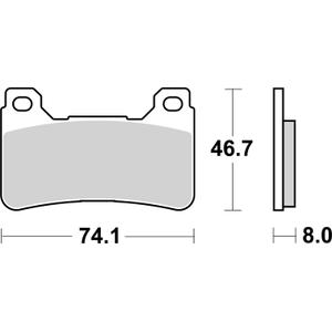 Brzdové obloženie BREMBO 07HO50SA