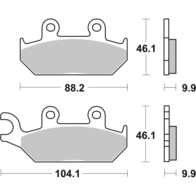 Brzdové obloženie BREMBO pre YAMAHA XT 600 E 1990-2003, YAMAHA XTZ 660 Tenere 1991-1998