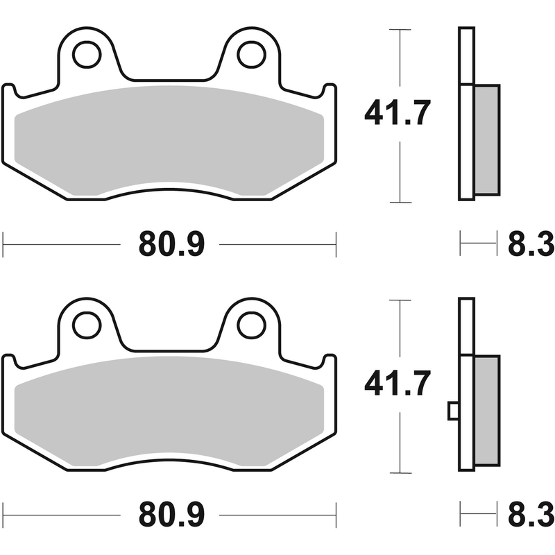 Brzdové obloženie BREMBO pre SUZUKI AN 250 Burgman 2004-2006, SUZUKI AN 400 Burgman 2001-2006