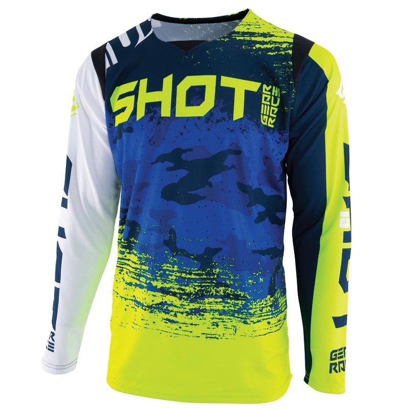 Motokrosový dres Shot CONTACT Counter modro-fluorescenčno žltý