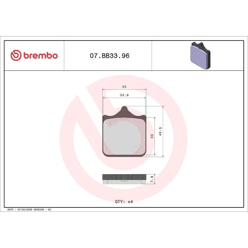 Brzdové obloženie BREMBO GENUINE