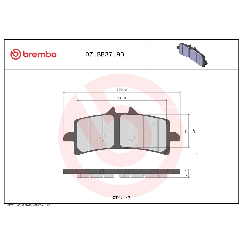 Brzdové obloženie BREMBO GENUINE