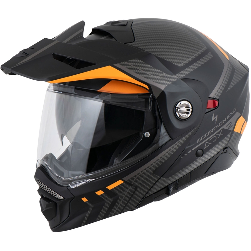Výklopná helma na motorku Scorpion ADX-2 LEWIS matná čierno-oranžová