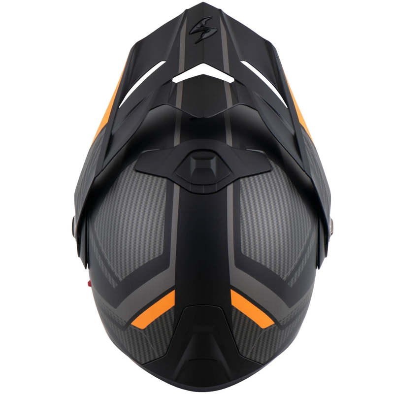 Výklopná helma na motorku Scorpion ADX-2 LEWIS matná čierno-oranžová