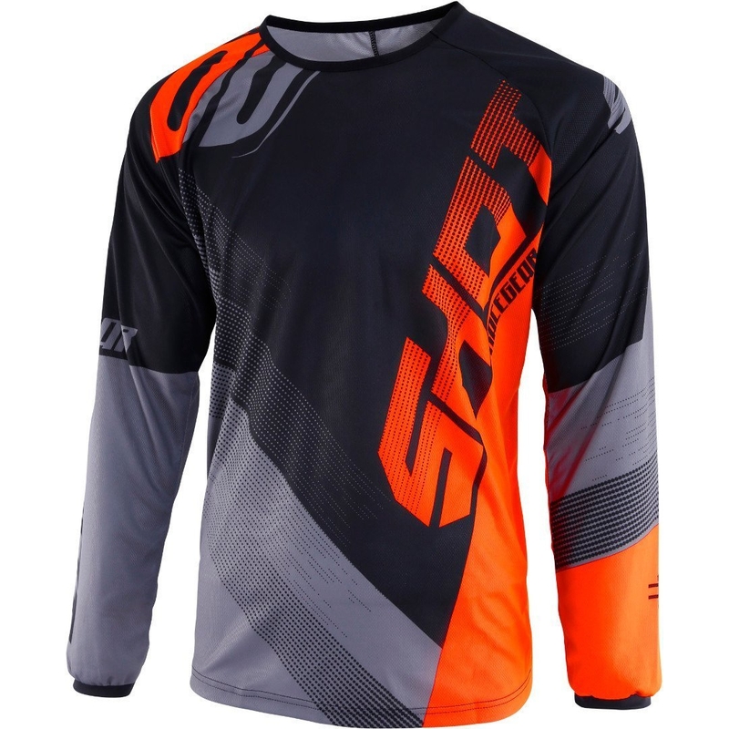 Detský motokrosový dres Shot DEVO Ultimate čierno-fluorescenčno oranžový