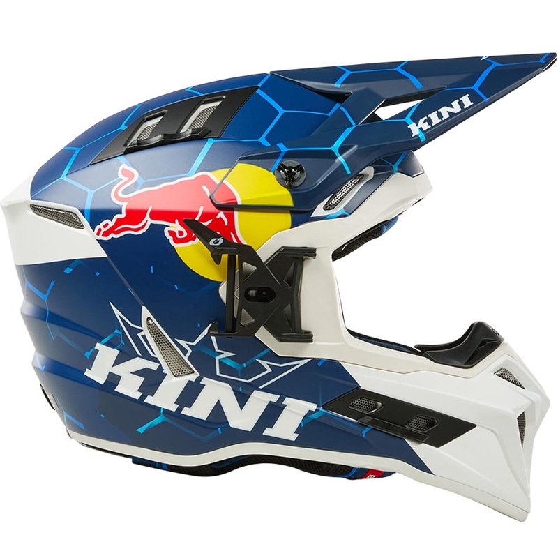 Motokrosová prilba KINI Red Bull EXC modro-biela