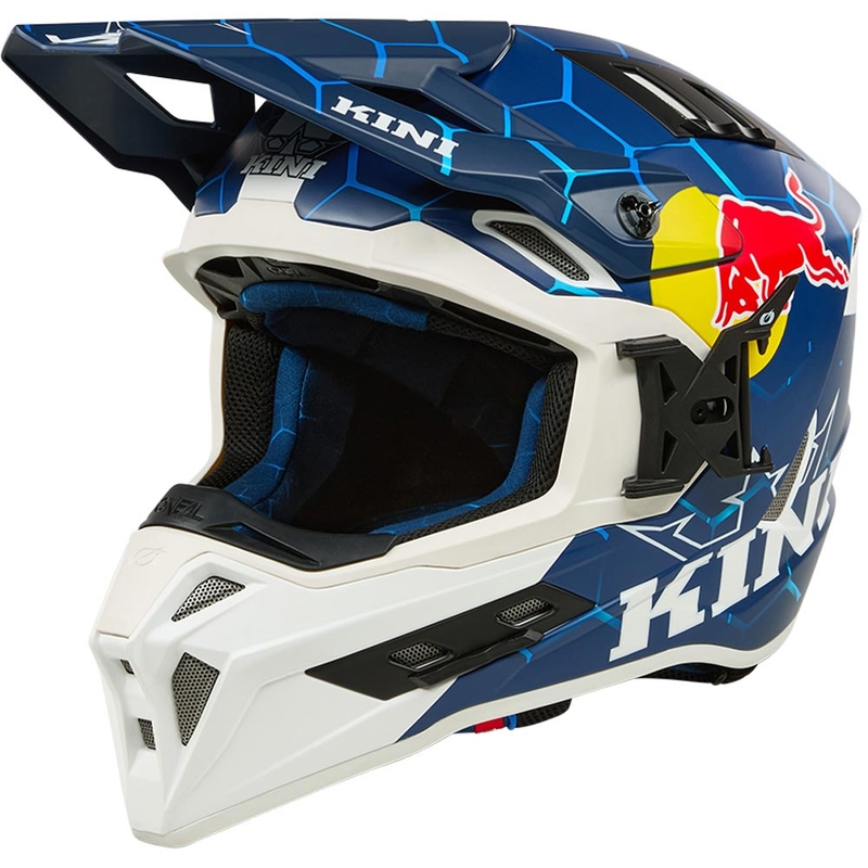 Motokrosová prilba KINI Red Bull EXC modro-biela