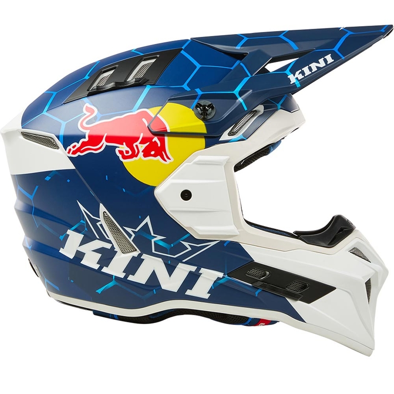 Motokrosová prilba KINI Red Bull EXC modro-biela