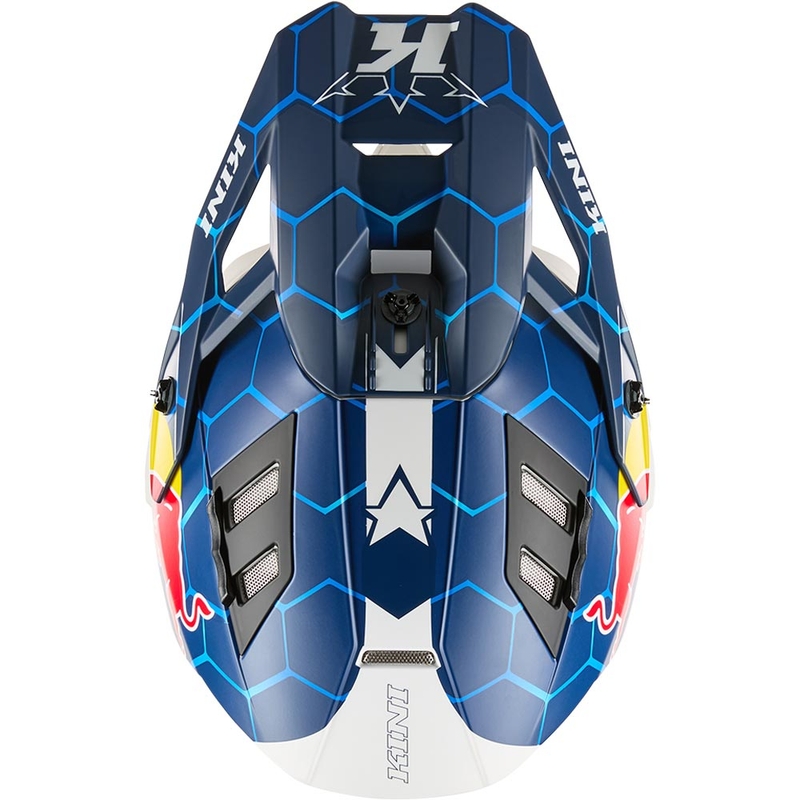 Motokrosová prilba KINI Red Bull EXC modro-biela