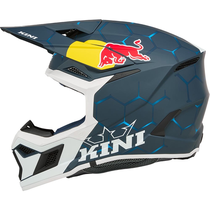 Detská motokrosová helma KINI Red Bull MX3 1.0 modro-biela