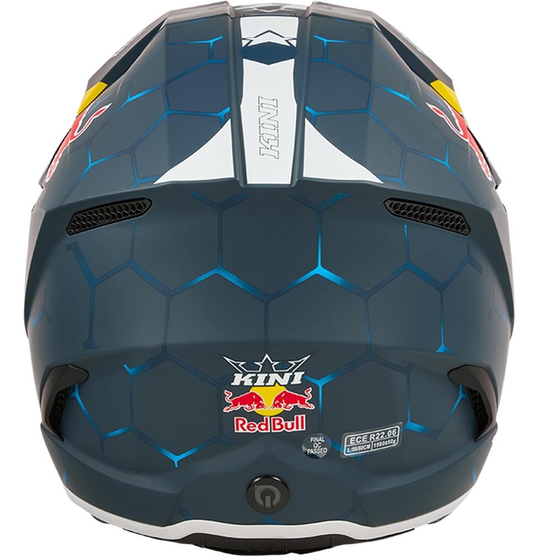 Detská motokrosová helma KINI Red Bull MX3 1.0 modro-biela