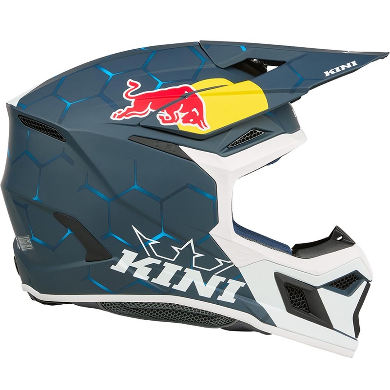 Detská motokrosová helma KINI Red Bull MX3 1.0 modro-biela
